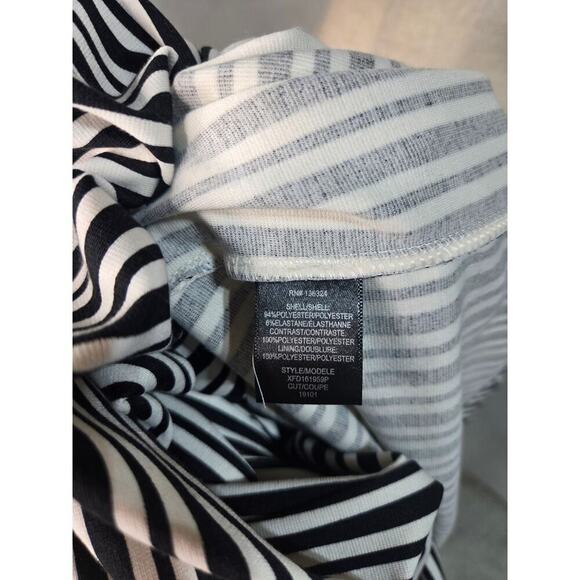 NWT Halston Strapless Maxi Pinstripe Bow Belt Dress size 8 - Picture 6 of 8